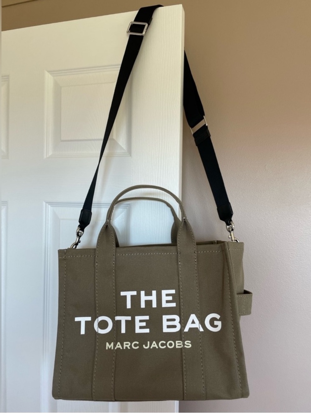 ✨ MARC JACOBS ✨ EUC The Canvas Medium Tote Bag In Slate Green With 2 Straps!!